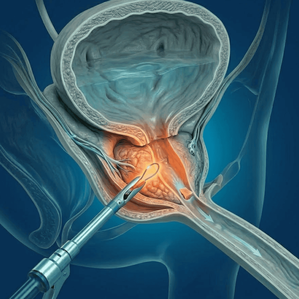 Bladder and prostate illustration