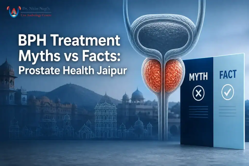 Featured image illustrating prostate health Jaipur with the focus on prostate anatomy and myth vs fact contrast.