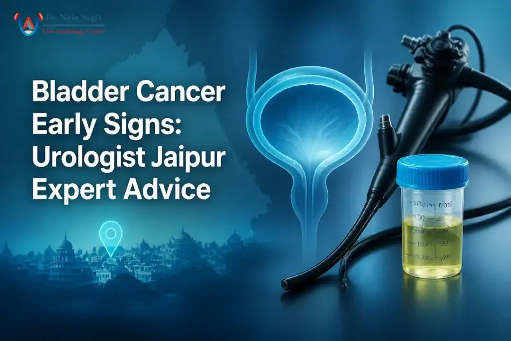 Illustration of bladder health and diagnostic tools for early signs, supporting a urologist article.