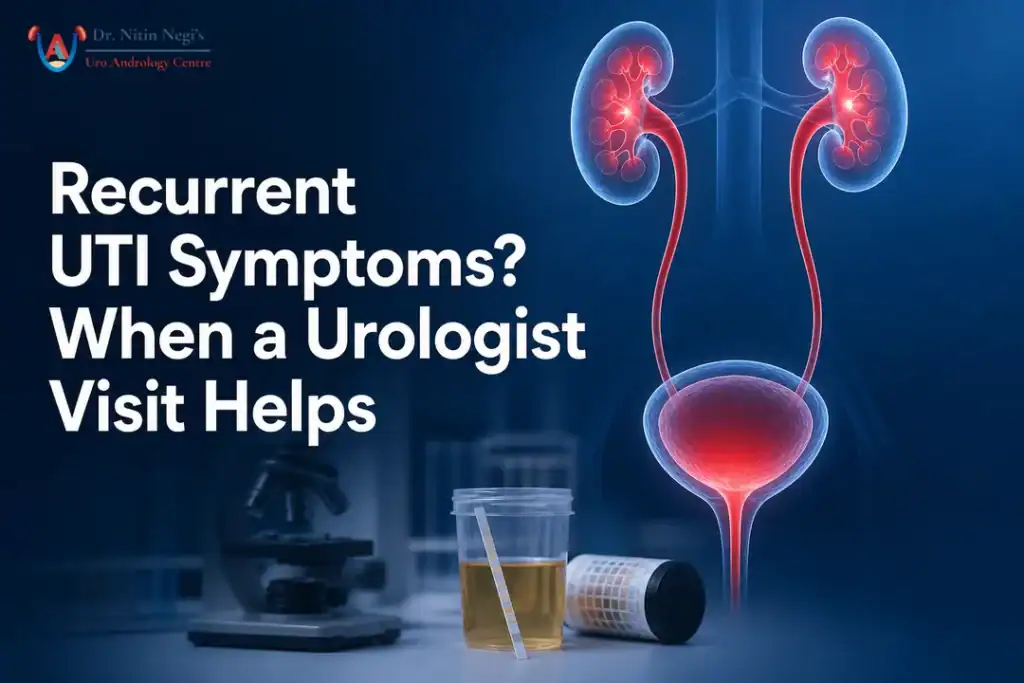Featured image showing kidneys and bladder for a urologist guide to recurrent UTI symptoms